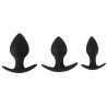 Black Velvets Lot de 3 plugs lestés Trainer Weight Noirs